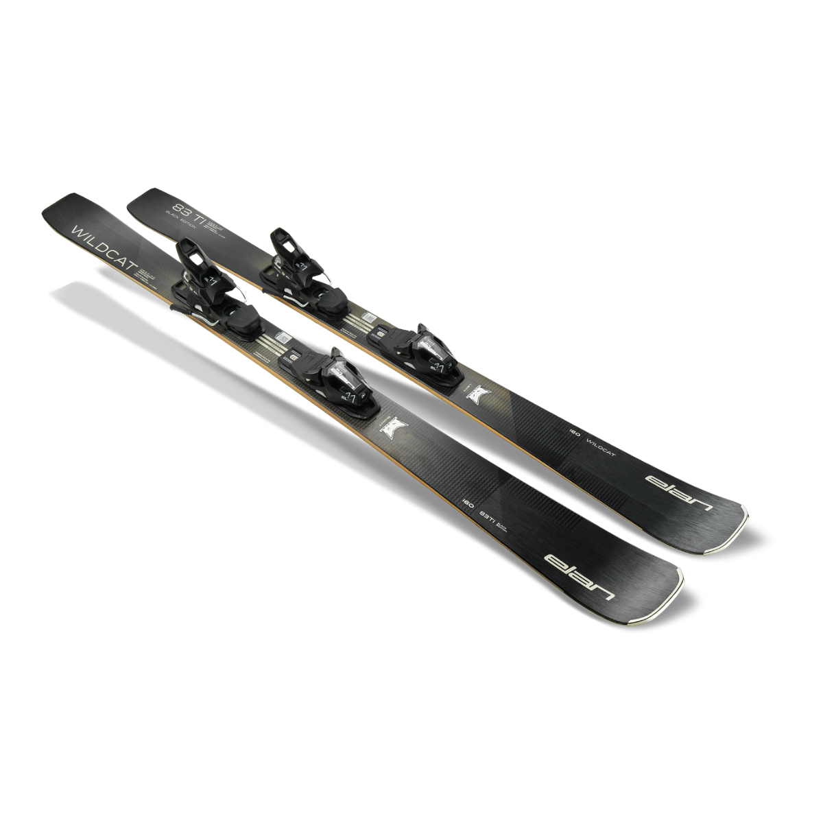 スキー ELAN 140 cm Ski with Bidings and Poles Elan Wildcat 83 C Ski System with EL 9.0 GW Bindings (Women's
