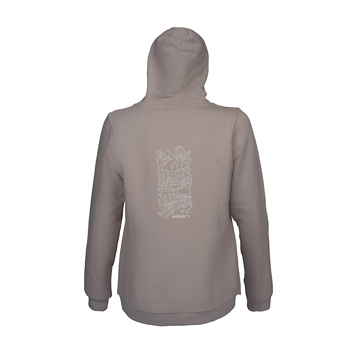 ELAN HOODIE DOODLE LIGHT BROWN W